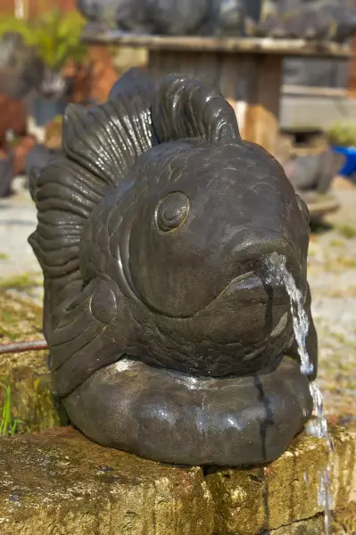 Product image of the product “Fish as water feature, model fighting fish, approx. 65cm long, cast stone ”